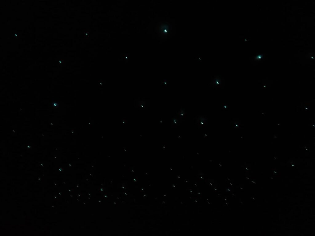 Gwiezdne niebo o zagęszczeniu 50 pkt na metr.